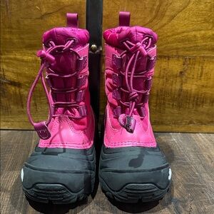 The North Face Fuchsia and Black Winter Boots